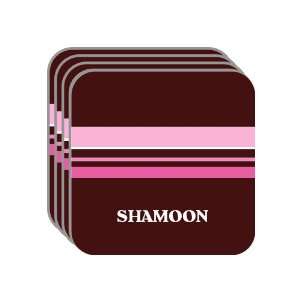 Personal Name Gift   SHAMOON Set of 4 Mini Mousepad Coasters (pink 