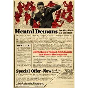  1916 Ad Public Speaking Correspondence School Demons 