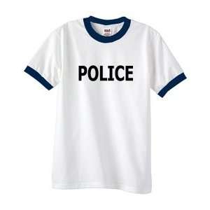  POLICE on Adult & Youth Cotton Ringer T Shirt (in 21 