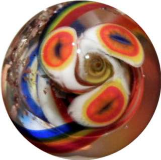 Contemporary Art Glass Marble   Wild Swirl   Greg Hoglin   Marblealan 