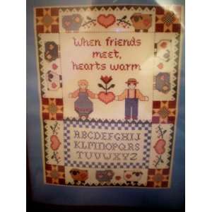  Warm Hearts Counted Cross Stitch Sampler Kit  When 