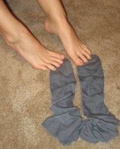 Well Worn Womens Used Knee High Socks Private Gray Pre Owned  