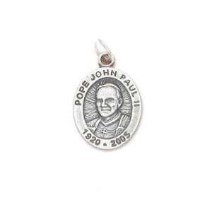  Pope John Paul II Catholic Medal Sterling Silver Charm 