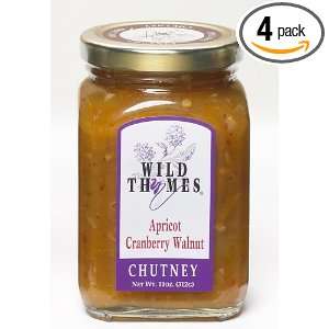Wild Thymes Apricot Cranberry Walnut Chutney, 11 Ounce Bottles (Pack 