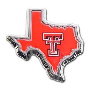  Raiders Texas Shaped Color Chrome Metal Auto Emblem