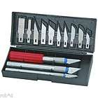 13 Piece Precision Hobby Knife Set Crafts Model Wood Leather 13 Blades 