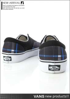 BN VANS Era (Scout Plaid) Black/Blue Shoes #V231A  