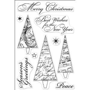  Hero Arts Clear Stamps, Merry Christmas Trees   899299 