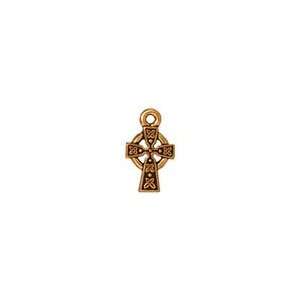   Gold (plated) Celtic Cross Charm 9x15mm Charms Arts, Crafts & Sewing