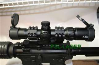   MIL DOT 1.5 4 X 30 Dual Illuminated CQB Rifle Scope Red Green  