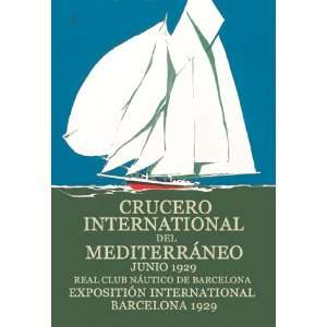  Crucero International del Mediterraneo 16X24 Canvas