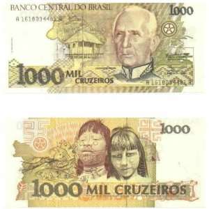    Brazil ND (1990) 1000 Cruzeiros, Pick 231a 