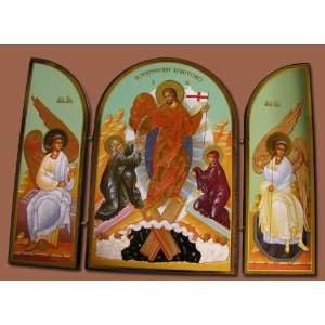  Resurrection of Christ Triptyche, Orthodox Icon 