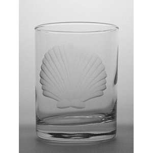  Seashell Double Old Fashioned Glasses: Kitchen & Dining