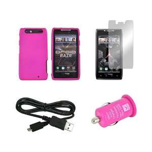   Cable Hot Pink USB Car Adapter & Mirror Screen Protector Electronics