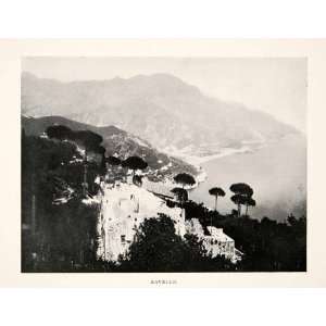 1908 Print Ravello Salerno Italy Cityscape Landscape Italian Historic 