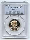 1981 S $1 T1 SBA Susan B Anthony Dollar Proof PCGS PR69