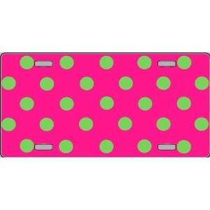   Pink and Green Flat Automotive License Plates Blanks for Customizing