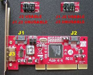 New PCI to ESATA + 2 SATA I RAID Card Silicon Image Sil  