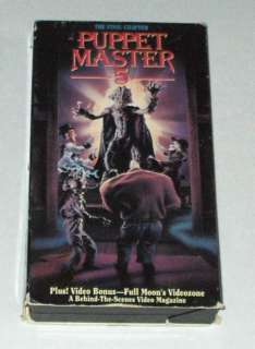 PUPPET MASTER 5 VHS CULT CLASSIC RARE OOP 097368313439  