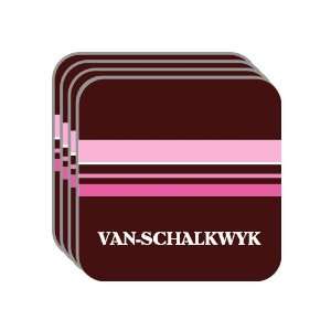 Personal Name Gift   VAN SCHALKWYK Set of 4 Mini Mousepad Coasters 