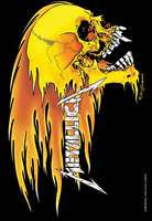 METALLICA Flaming skull Textile poster NEW  