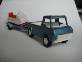   TootsieToy Pick Up Truck, Trailer and Sno Cat Snowmobile Tootsie Toy