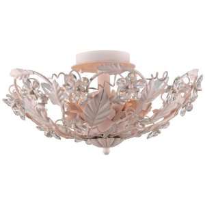  Crystorama Abbie Collection Blush 16 Wide Ceiling Light 