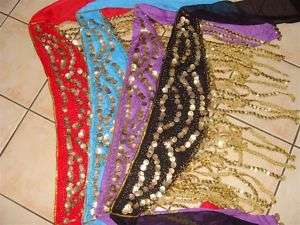 Belly Dance Dangles Hip Scarves   Assorted Colours  