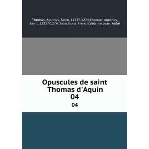   1225? 1274. Selections. French,VÃ©drine, Jean, AbbÃ© Thomas Books