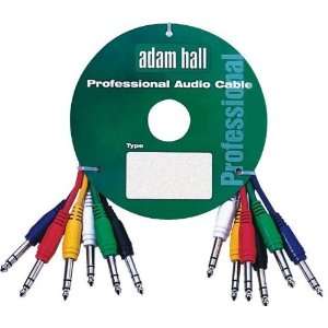  Adam Hall 0.6m stereo balanced jack to jack patch cables 
