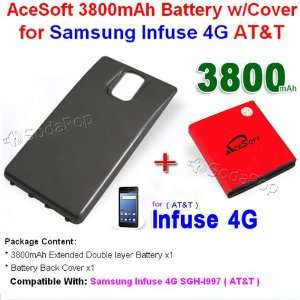   4G Extended Battery and Battery Back Cover for AT&T Samsung Infuse 4G