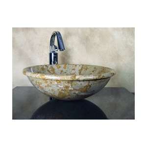  Stone Vessel Sink Stone Bowl LUX ALISHA: 16.5 W x 5.5 H 
