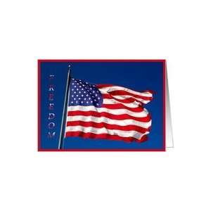 Patriotic American Flag Card