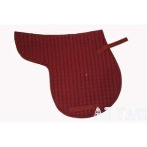  All Purpose English Saddle Pad Quilted Cotton Burgundy 