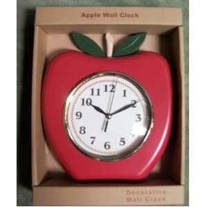 APPLE WALL CLOCK (BATTERY OPERATED):  Home & Kitchen