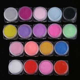 18 Color Nail Art Acrylic Powder for nail Manicure Tips  