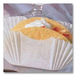  Hoffmaster 3 3/4 White Fluted Burger Cup/Taco Holder 