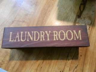 Laundry Room Block Sign  