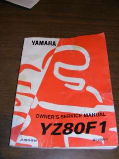 This is a Yamaha owners service manual YZ80F1.