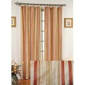  Silk Stripe Vintage Lined Curtain Set Regal Home