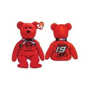  Ty NASCAR Beanie Baby Bear Elliott Sadler #19: Toys 