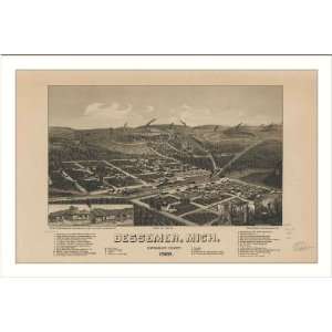  Historic Bessemer, Michigan, c. 1886 (M) Panoramic Map 