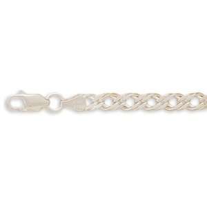   Sterling Silver Charm Bracelet Rombo Chain 8 Long 6mm Wide: Jewelry