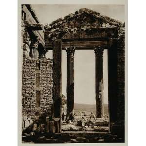  1924 Roman Ruins Capitol Dougga Tunisia Photogravure 