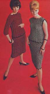 Vintage Crochet PATTERN 2 Piece Dress Ripple Suit Shell  