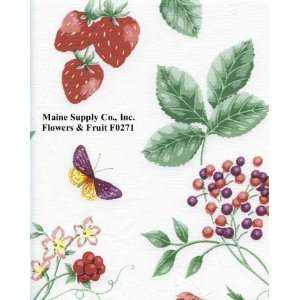  Flowers & Fruit Series F0271 Vinyl Tablecloth 52 x 45 Roll 