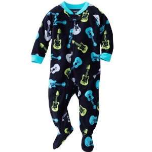   Guitars Footed Fleece Blanket Sleeper Pajama   4 Toddler (4t): Baby