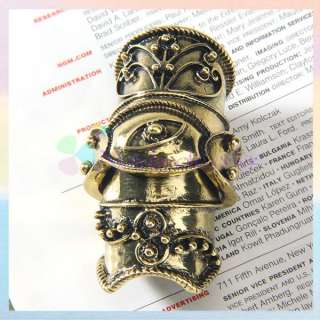 Gothic LONG FULL FINGER CAGE ARMOR HINGE KNUCKLE RING  