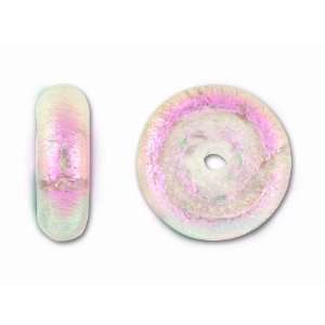  12mm Dichroic Mystic Pink Disc Bead Arts, Crafts & Sewing